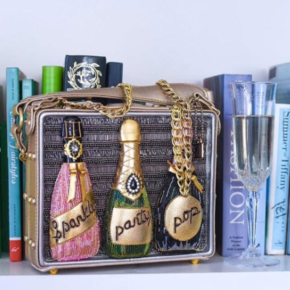 Mary Frances Crossbody Champagne Handbag